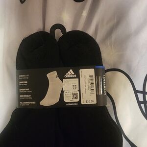 Adidas Black Performance Athletic Socks